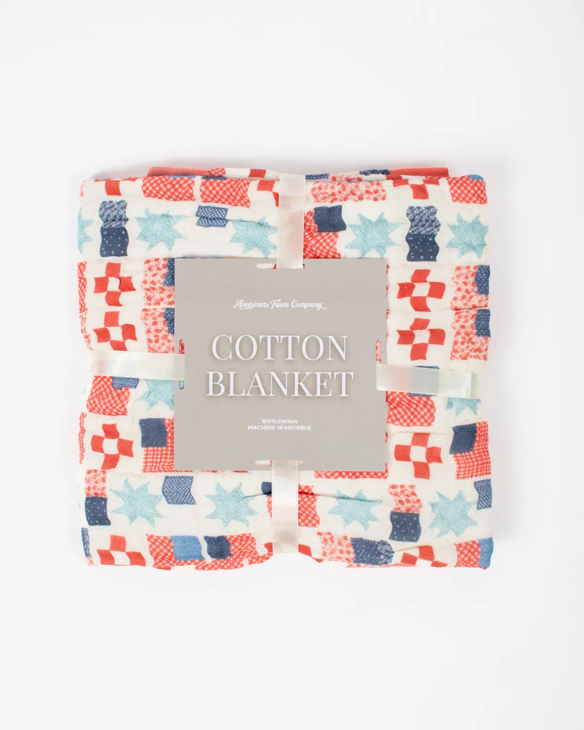 Patriotic Patchwork Cotton Kid Blanket - Image 2