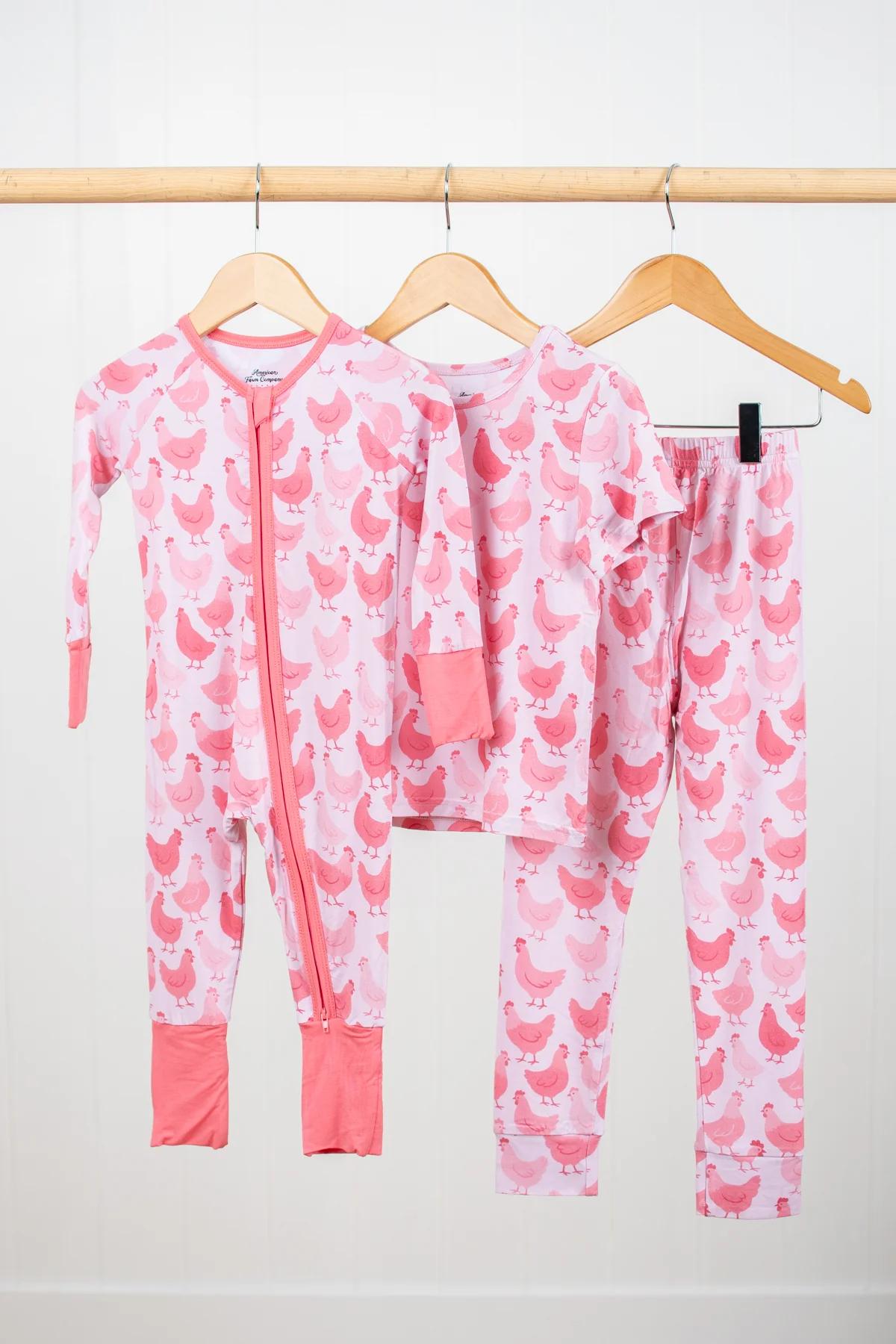 Pink Chicken Toddler/Youth Bamboo Pajama Set - Image 6