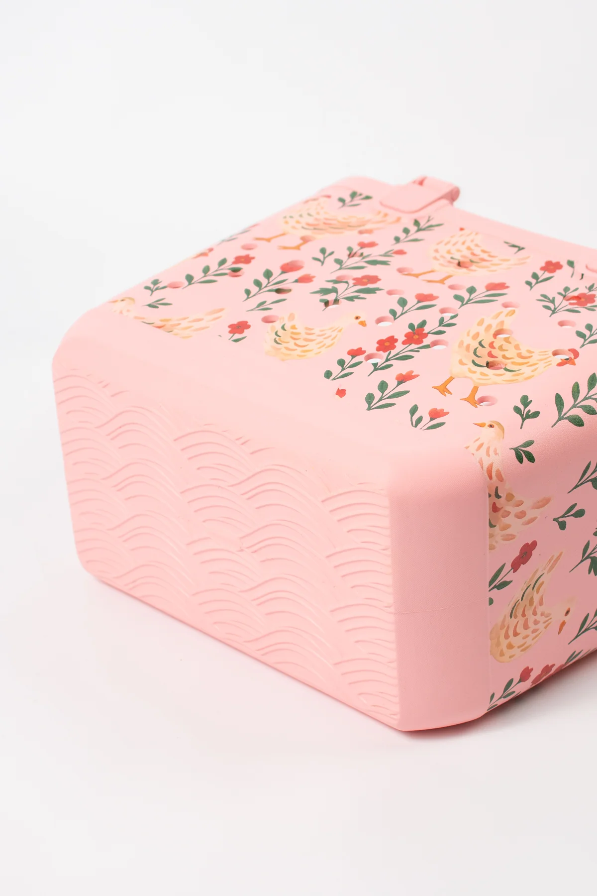 Pink Chickens & Blooms Utility Tote Bag - 18" - Image 5
