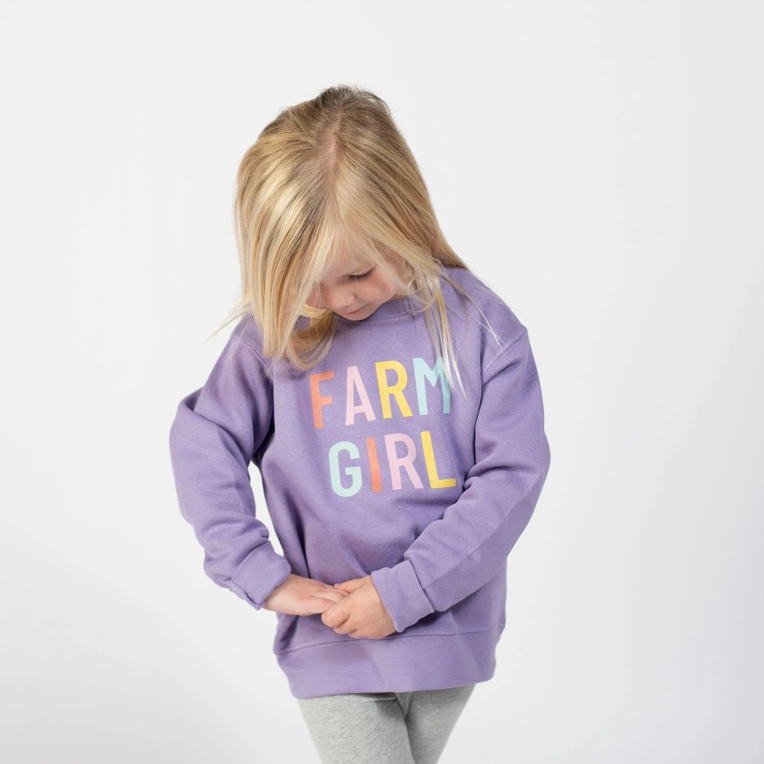 Purple ‘Farm Girl’ Toddler/Youth Crewneck - Image 5