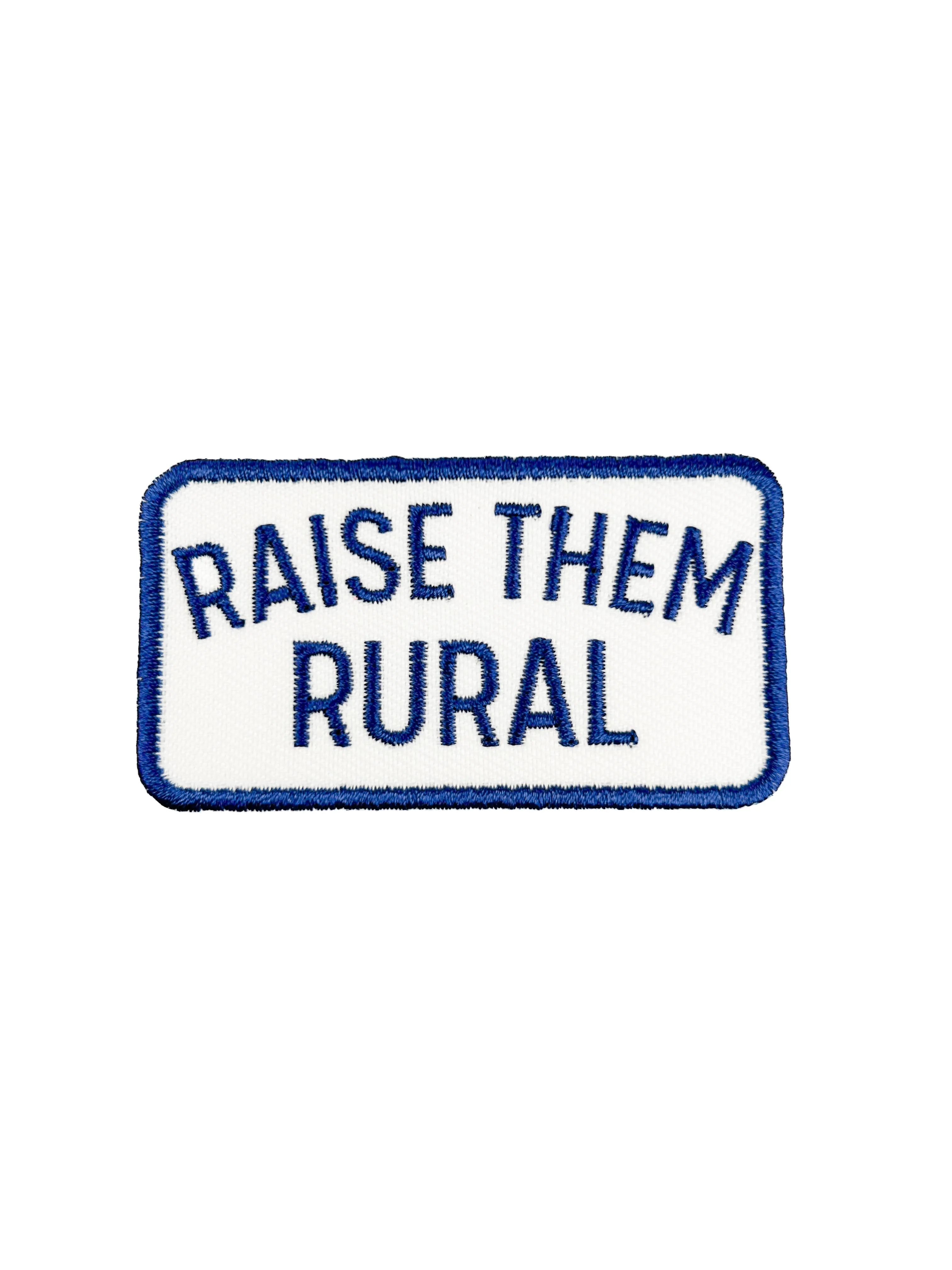 Raise them Rural' Embroidered Iron-On Patch - Image 4