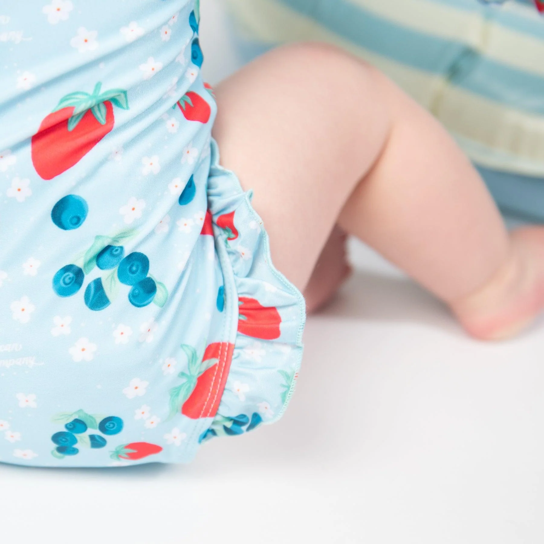 Red, White, & Blue Fruit Baby Longsleeve Swimsuit - Image 2