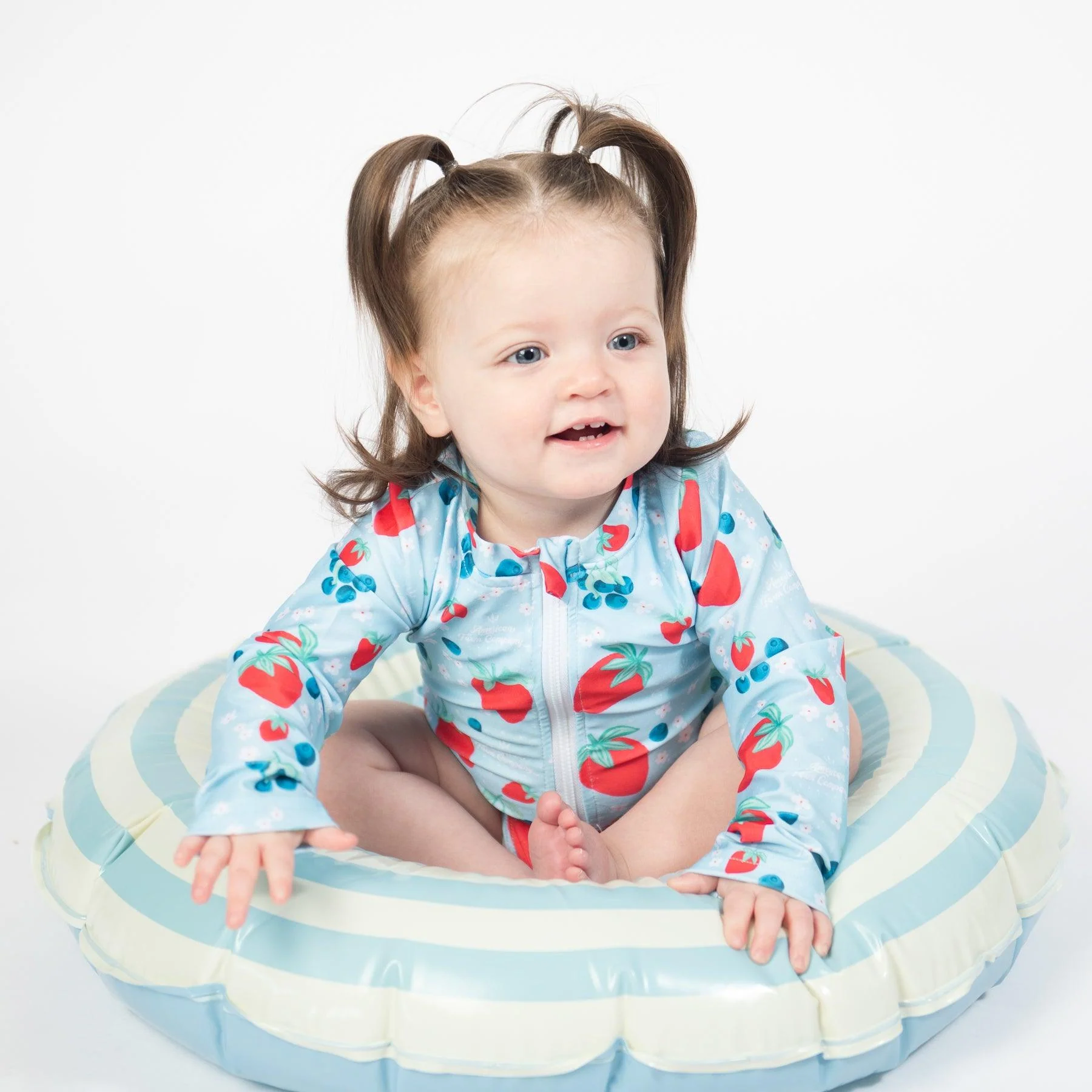 Red, White, & Blue Fruit Baby Longsleeve Swimsuit - Image 3
