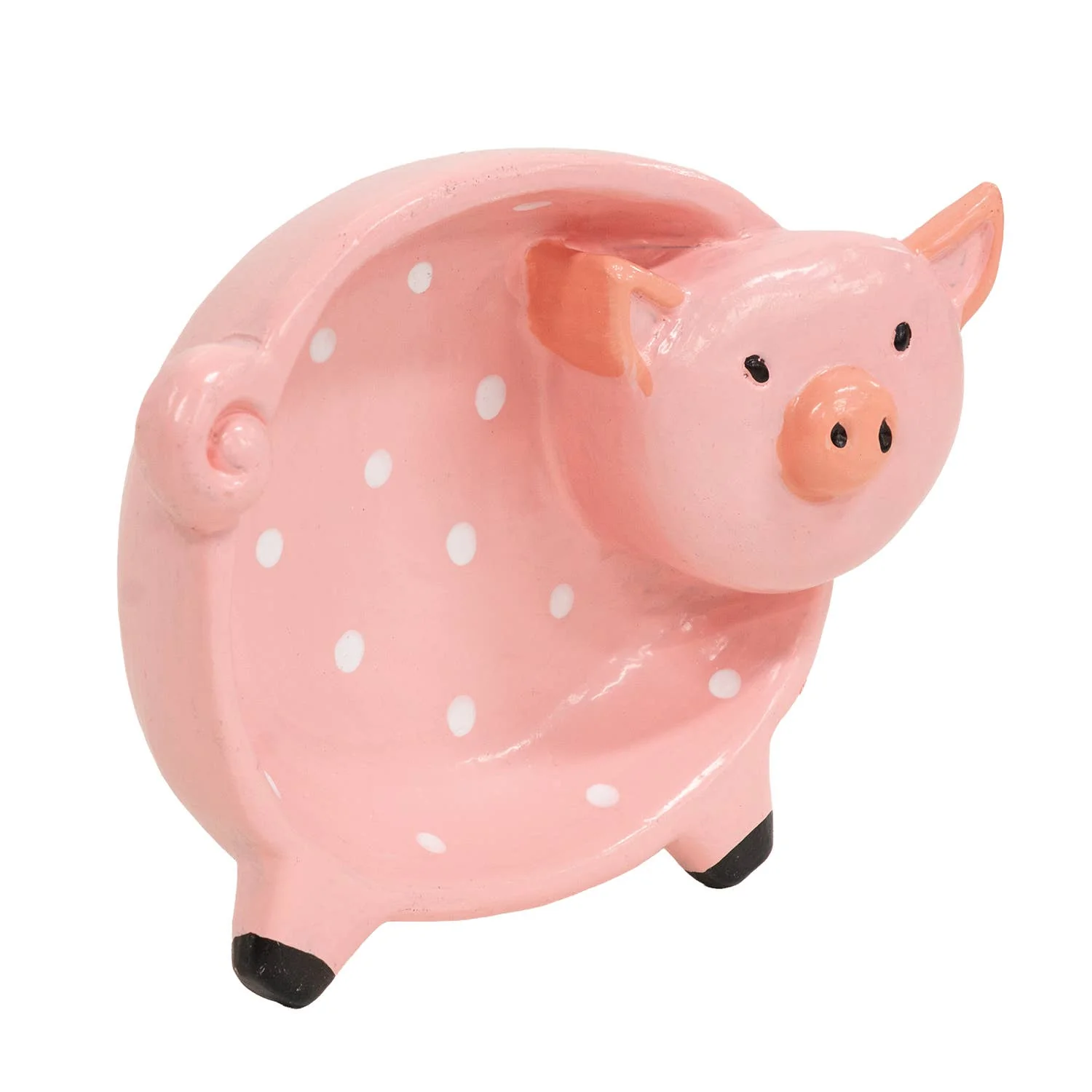 Polka Dot Pink Pig Trinket Dish - Image 4