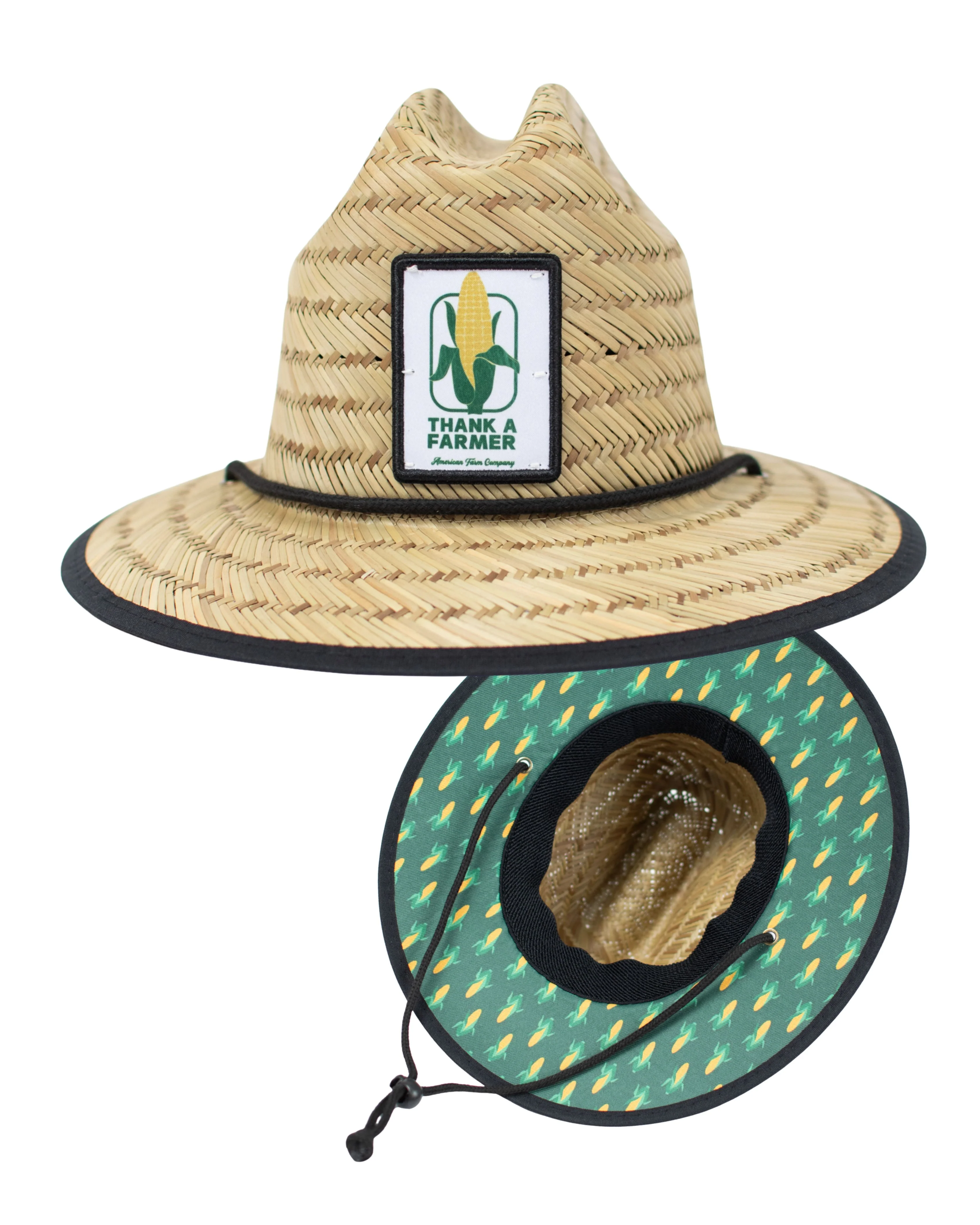 Retro Corn 'Thank a Farmer' Kids Straw Hat - Image 2