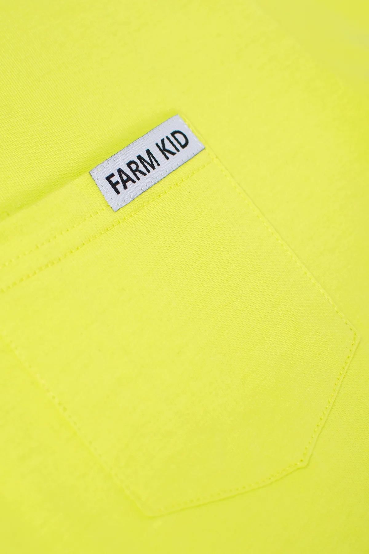 Bright Yellow 'Farm Kid' Cotton Toddler/Youth Pocket Tee - Image 6