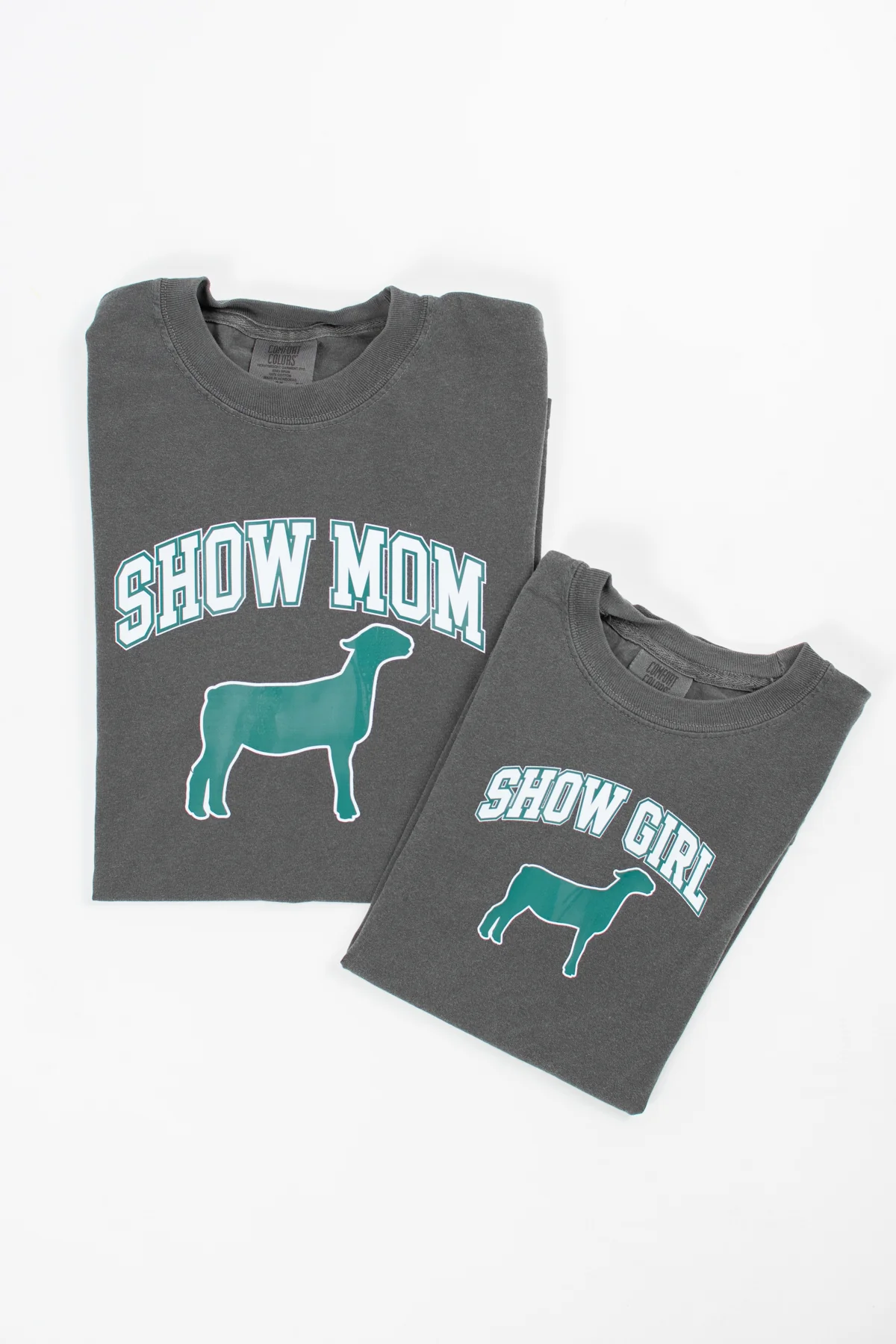 Show Mom' Fair Animal Charcoal Tee - Image 6
