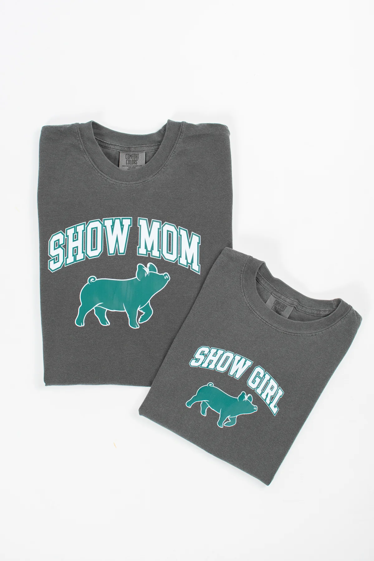 Show Mom' Fair Animal Charcoal Tee - Image 8