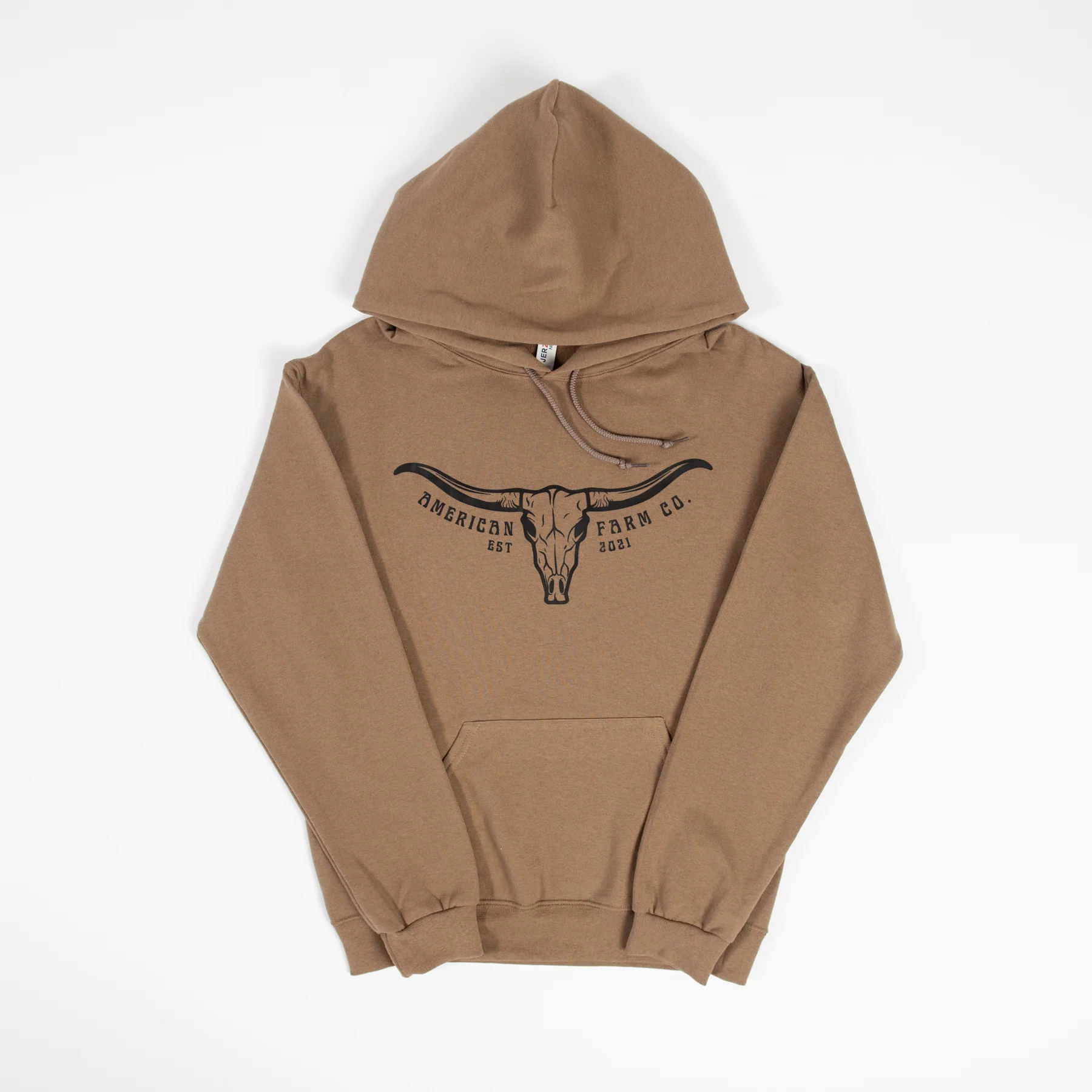 Skull Horns Mocha Hoodie - Image 5