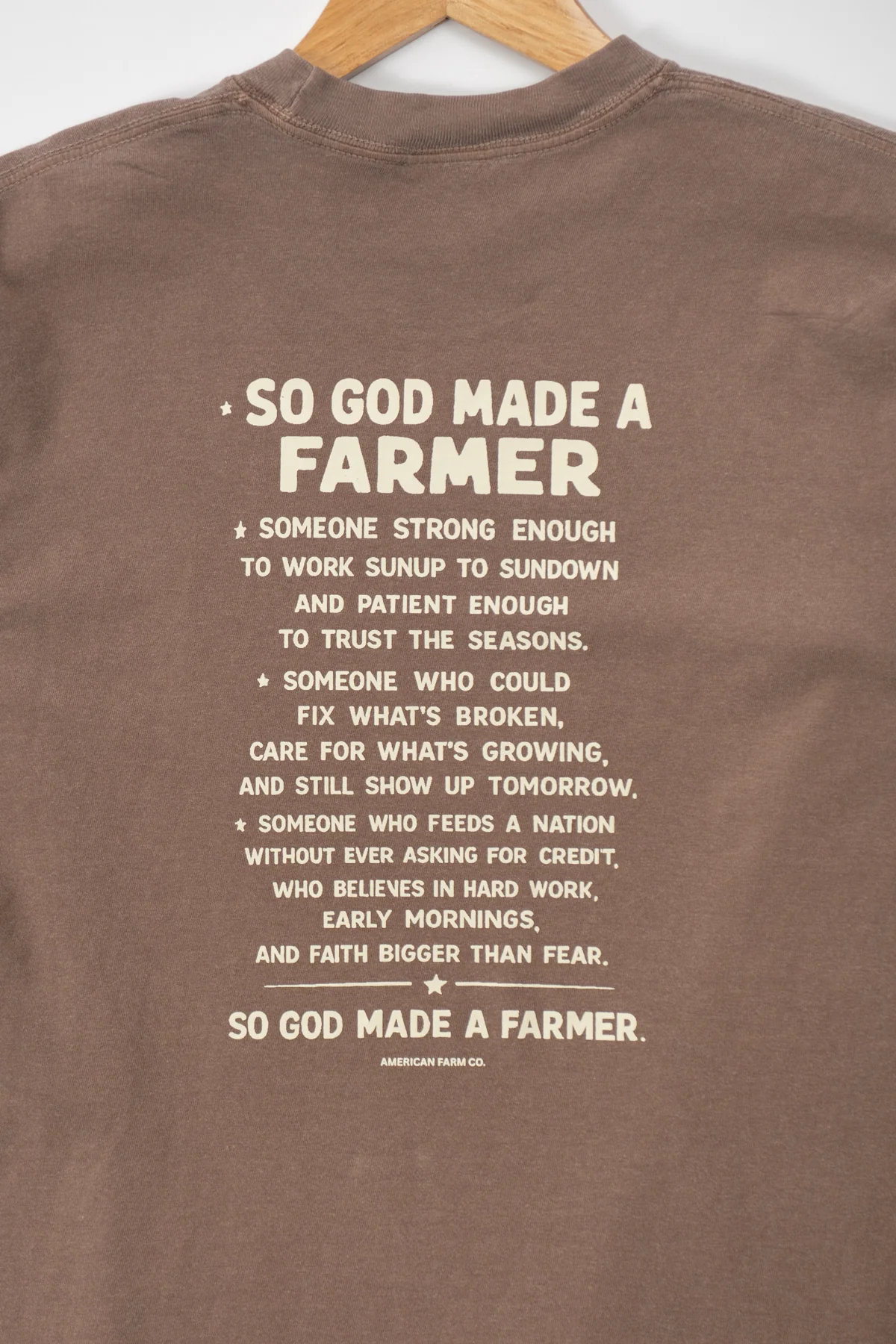 So God made a Farmer.' Brown Long Sleeve - Image 6