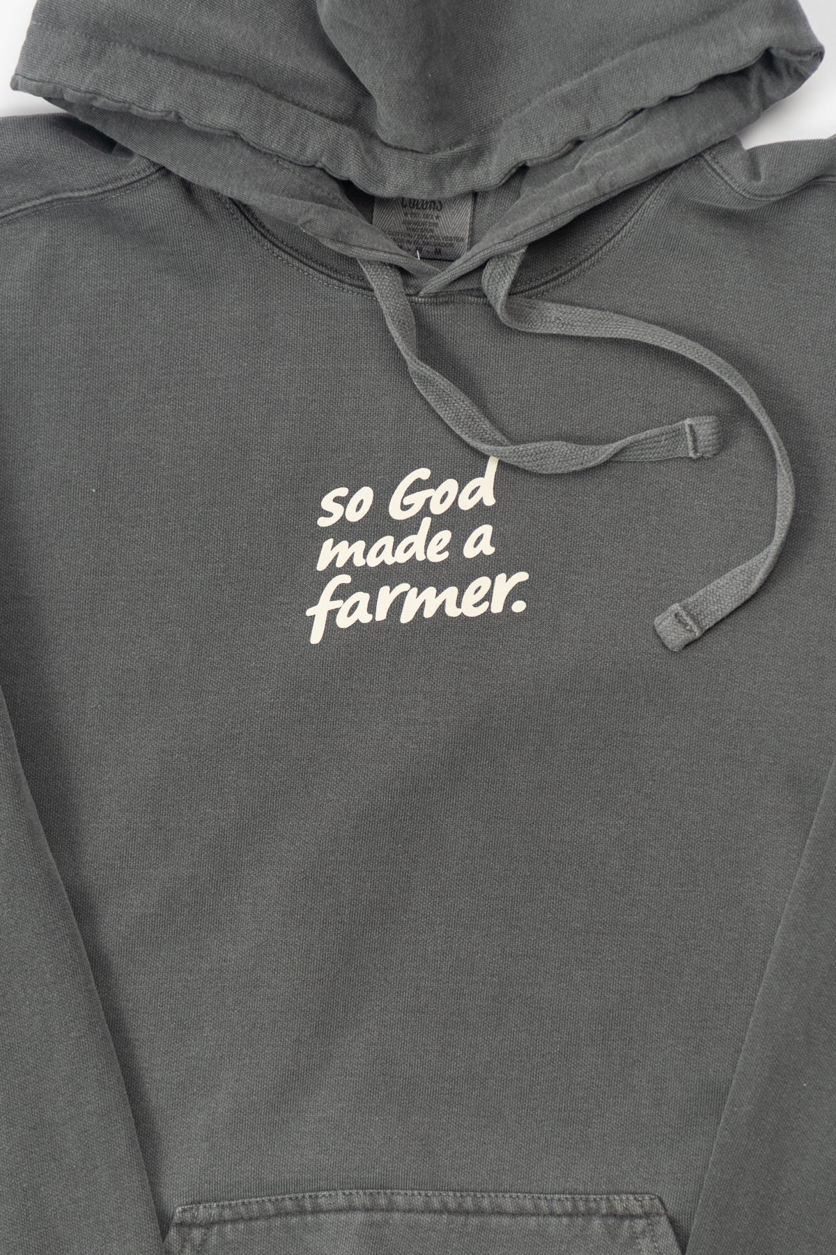So God made a Farmer.' Charcoal Hoodie - Image 5