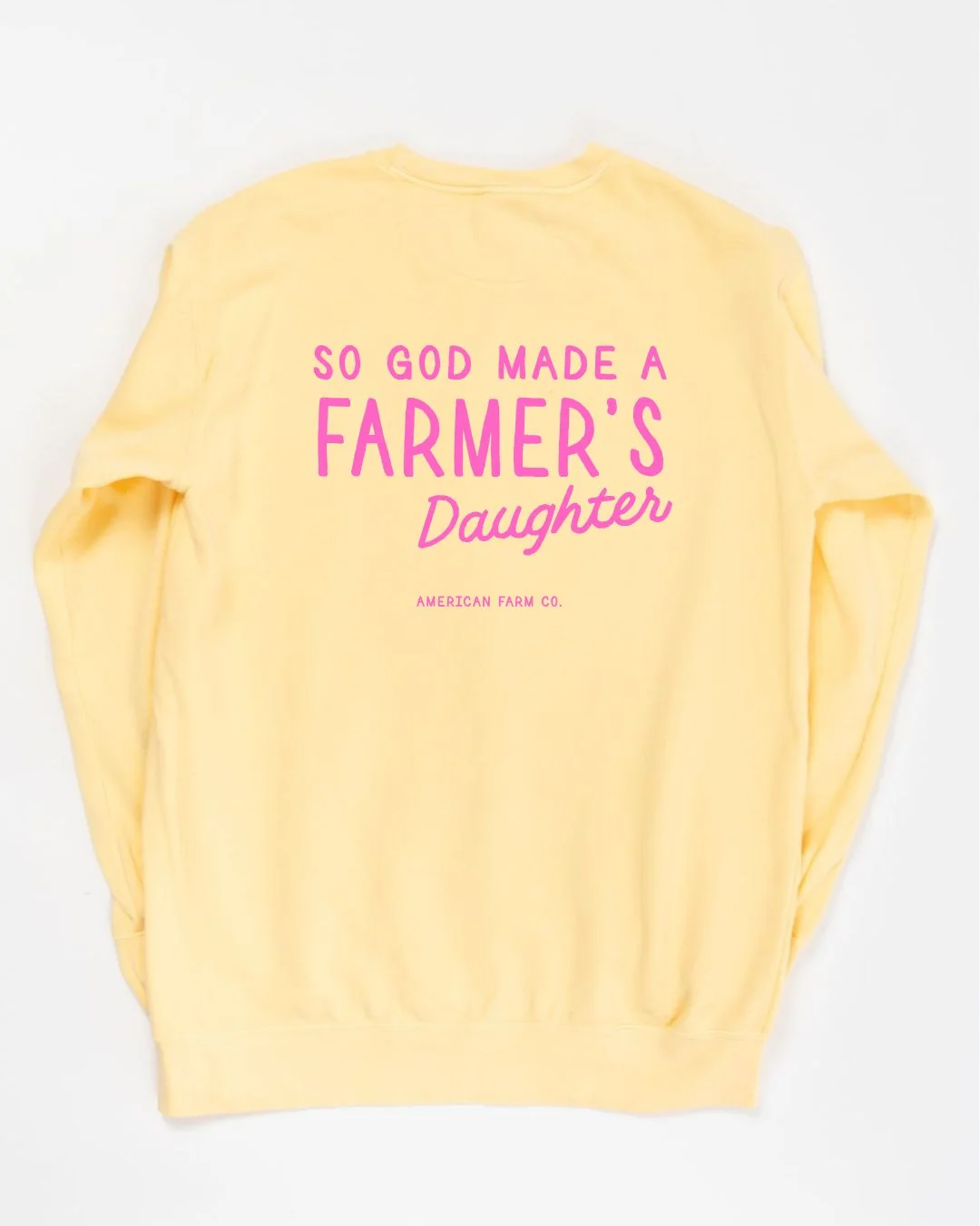 So God Made a Farmer's Daughter' Yellow Crewneck - Image 3