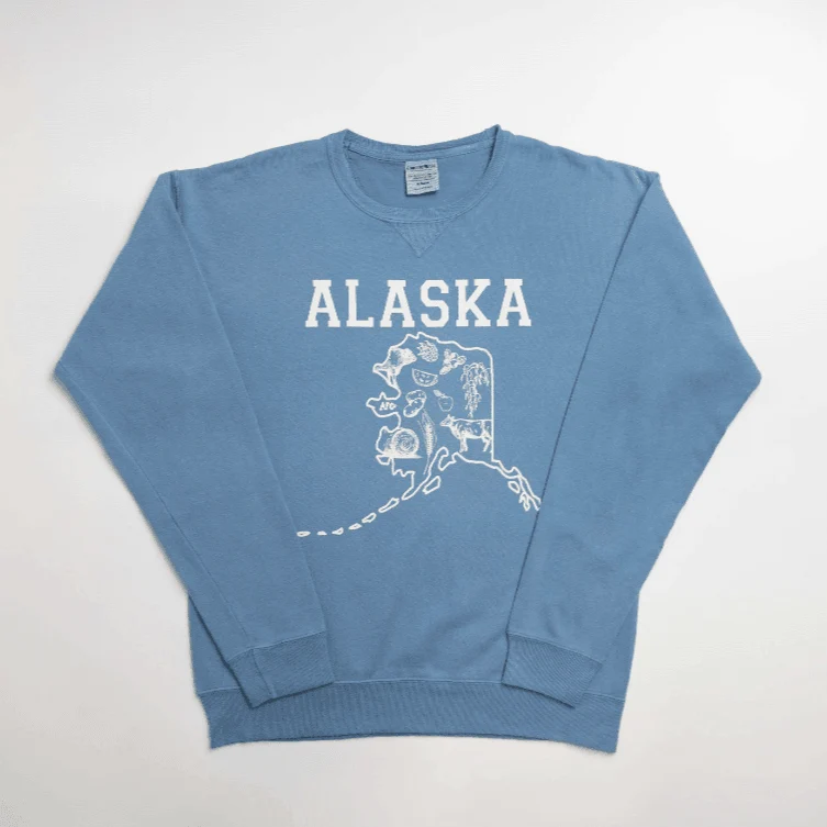 Alaska - State Agriculture Blue Crewneck