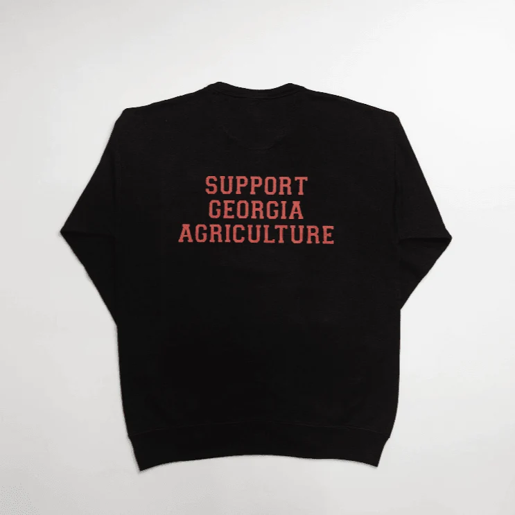 Georgia - State Agriculture Black Crewneck - Image 2