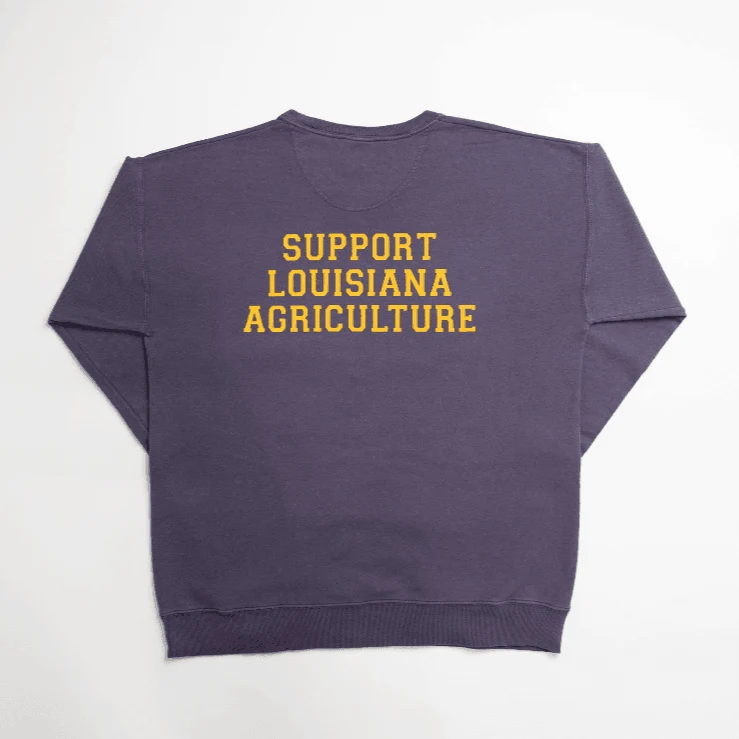 Louisiana - State Agriculture Purple Crewneck - Image 2