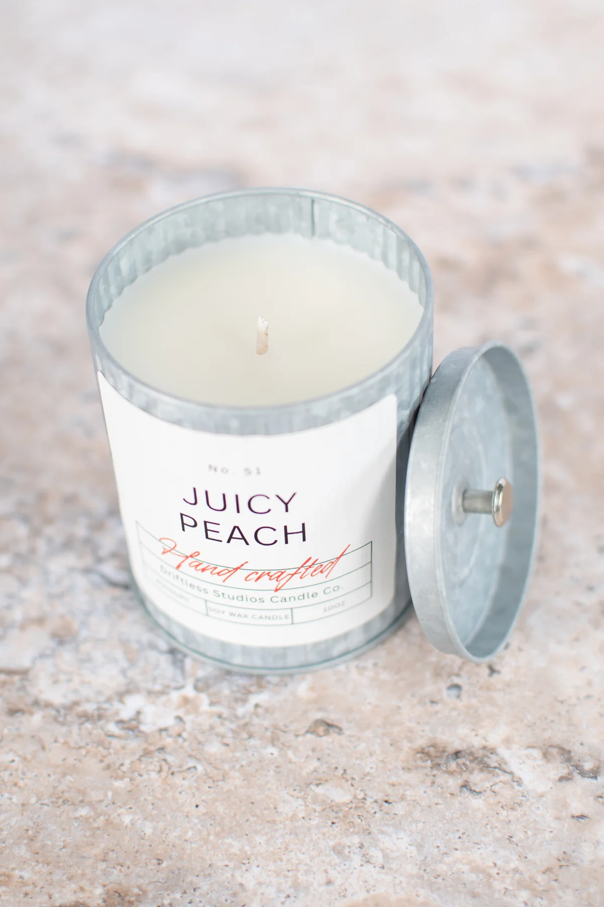 Summer Juicy Peach Farmhouse Tin Candle - Image 3