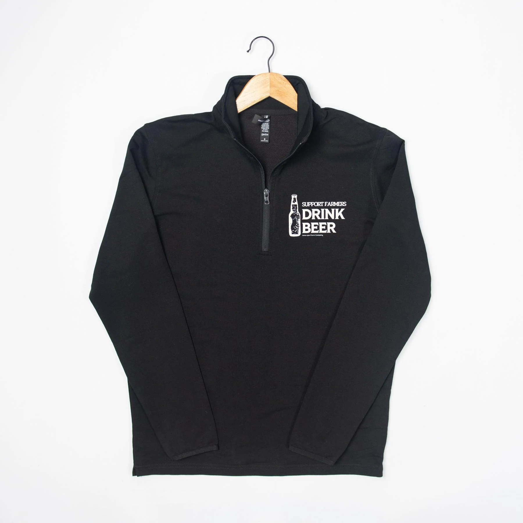 Support Farmers Drink Beer' Performance 1/4 Zip Pullover - Image 3
