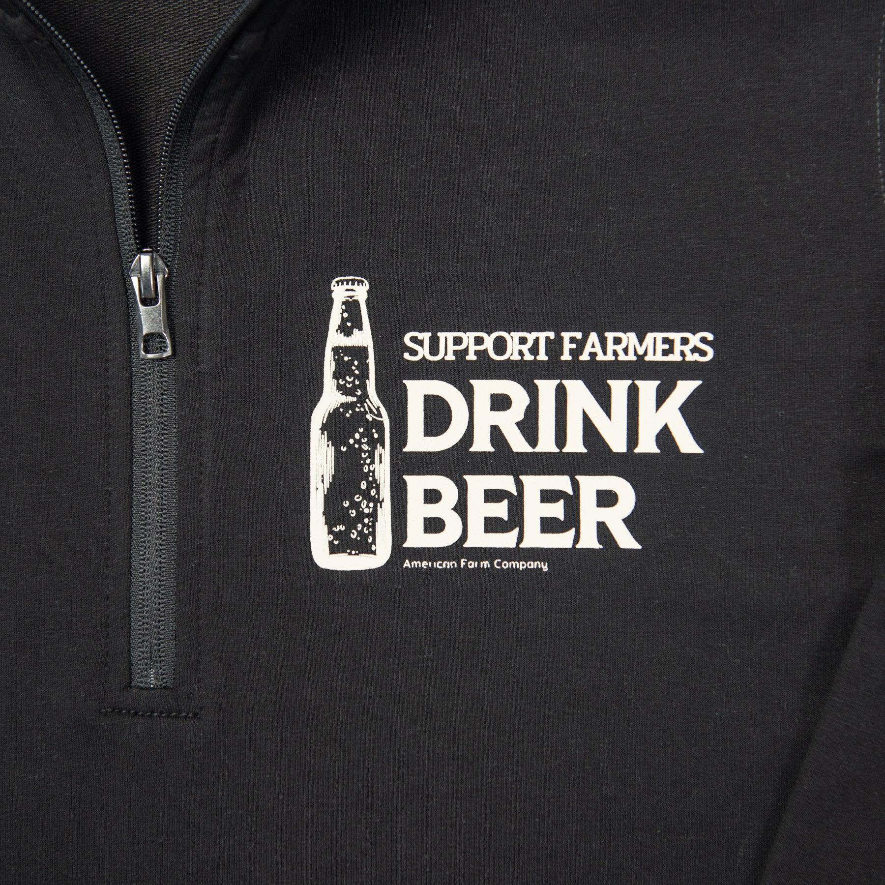 Support Farmers Drink Beer' Performance 1/4 Zip Pullover - Image 4