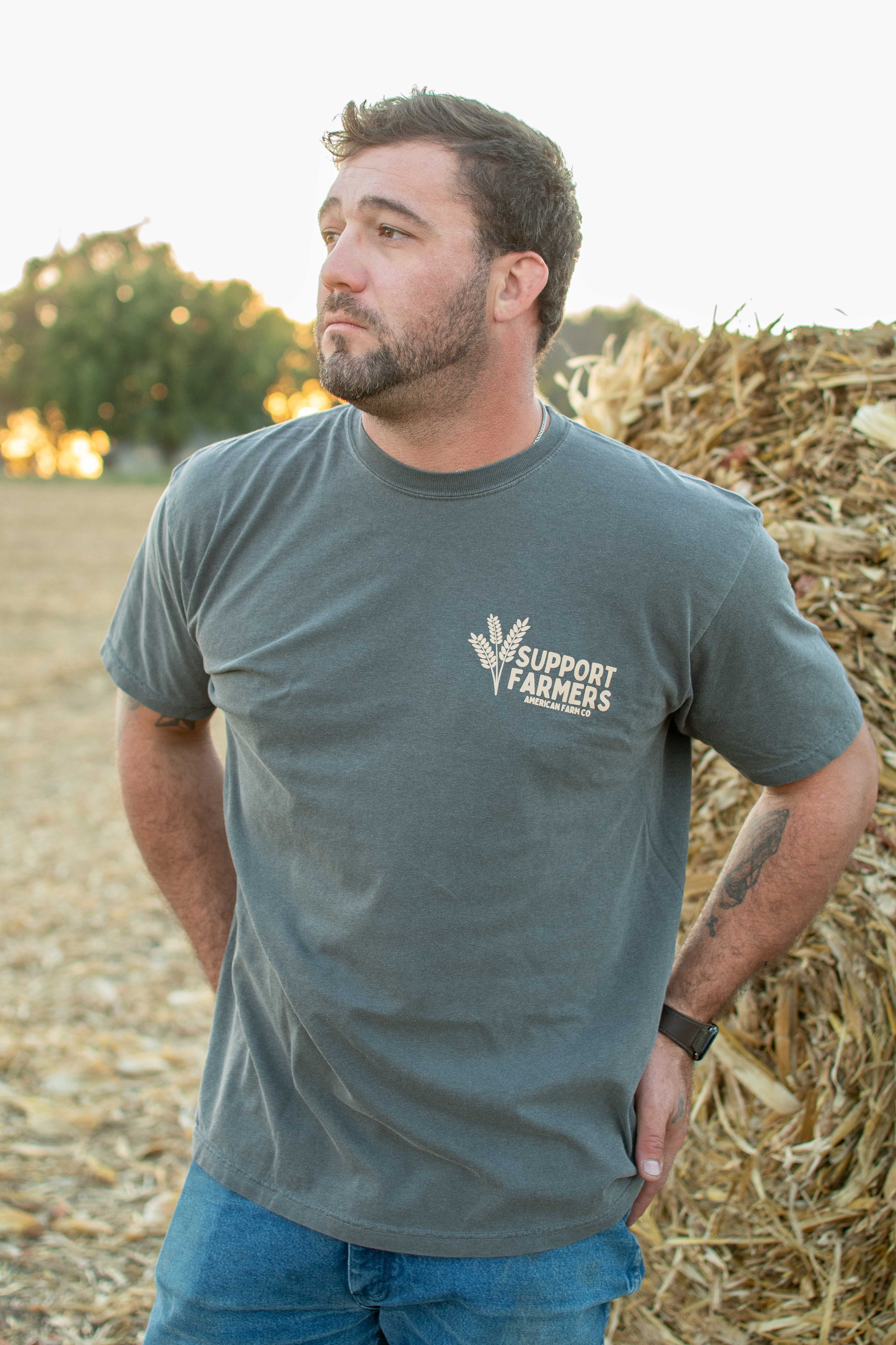 Support Farmers Wheat Tee - Image 4