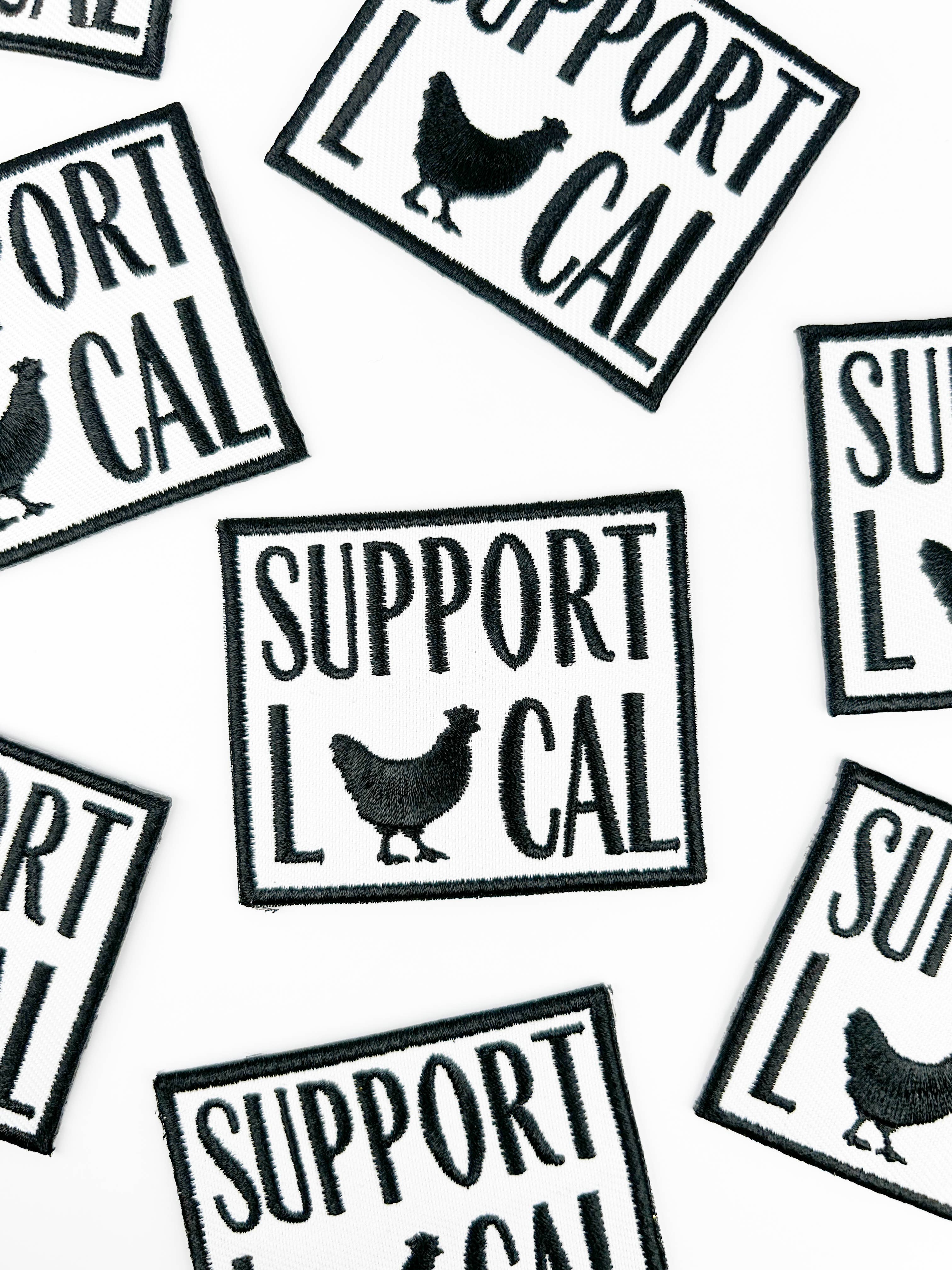 Support Local' Embroidered Iron-On Patch - Image 3