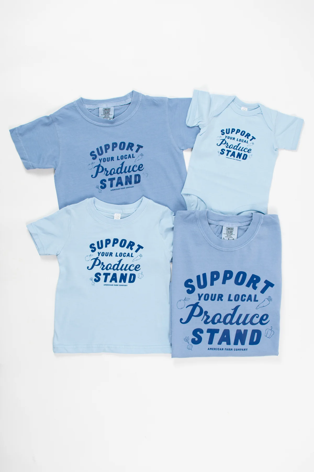 Support Your Local Produce Stand' Blue Toddler/Youth Tee - Image 6