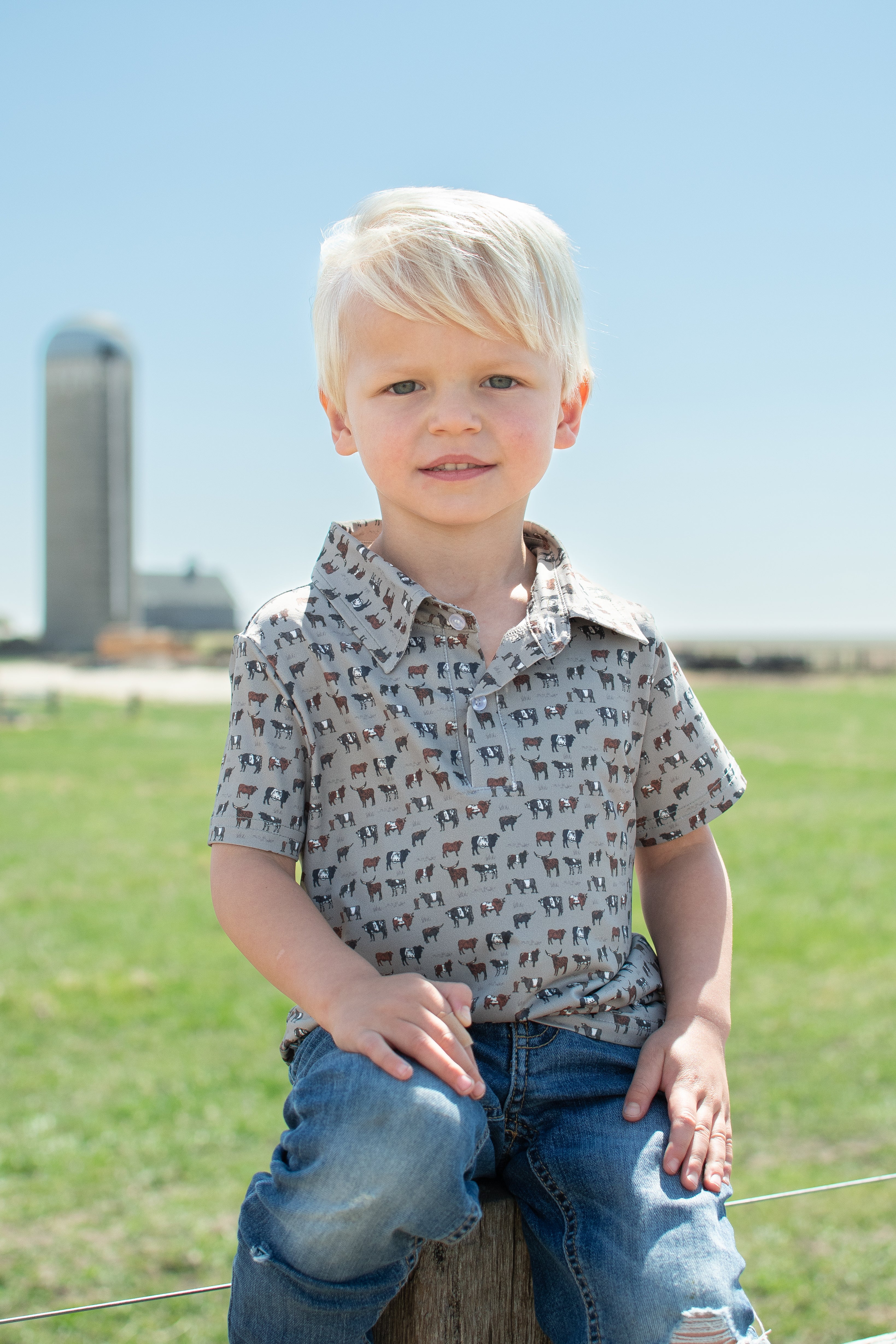 Vintage Cattle Baby/Youth Performance Polo - Image 5