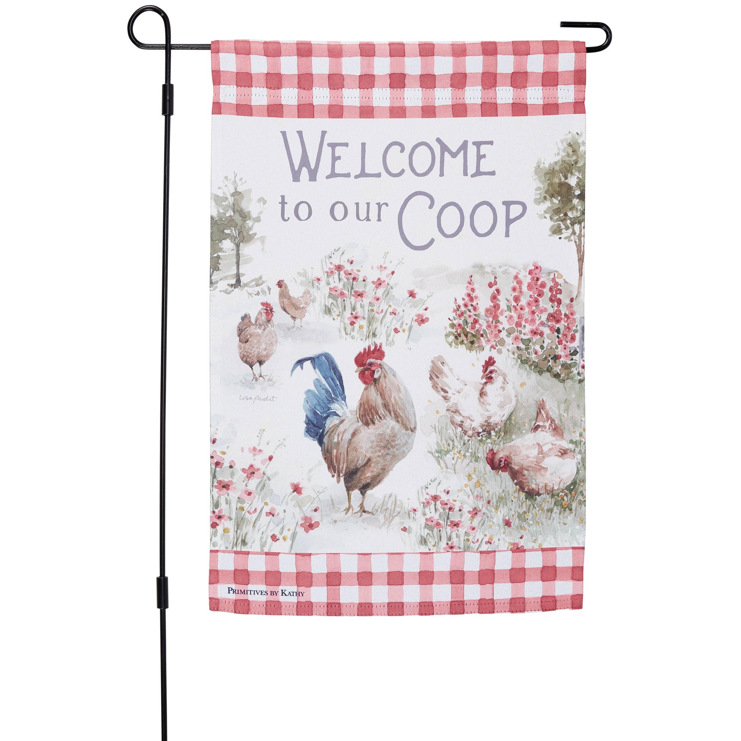 Welcome To Our Coop' Garden Flag