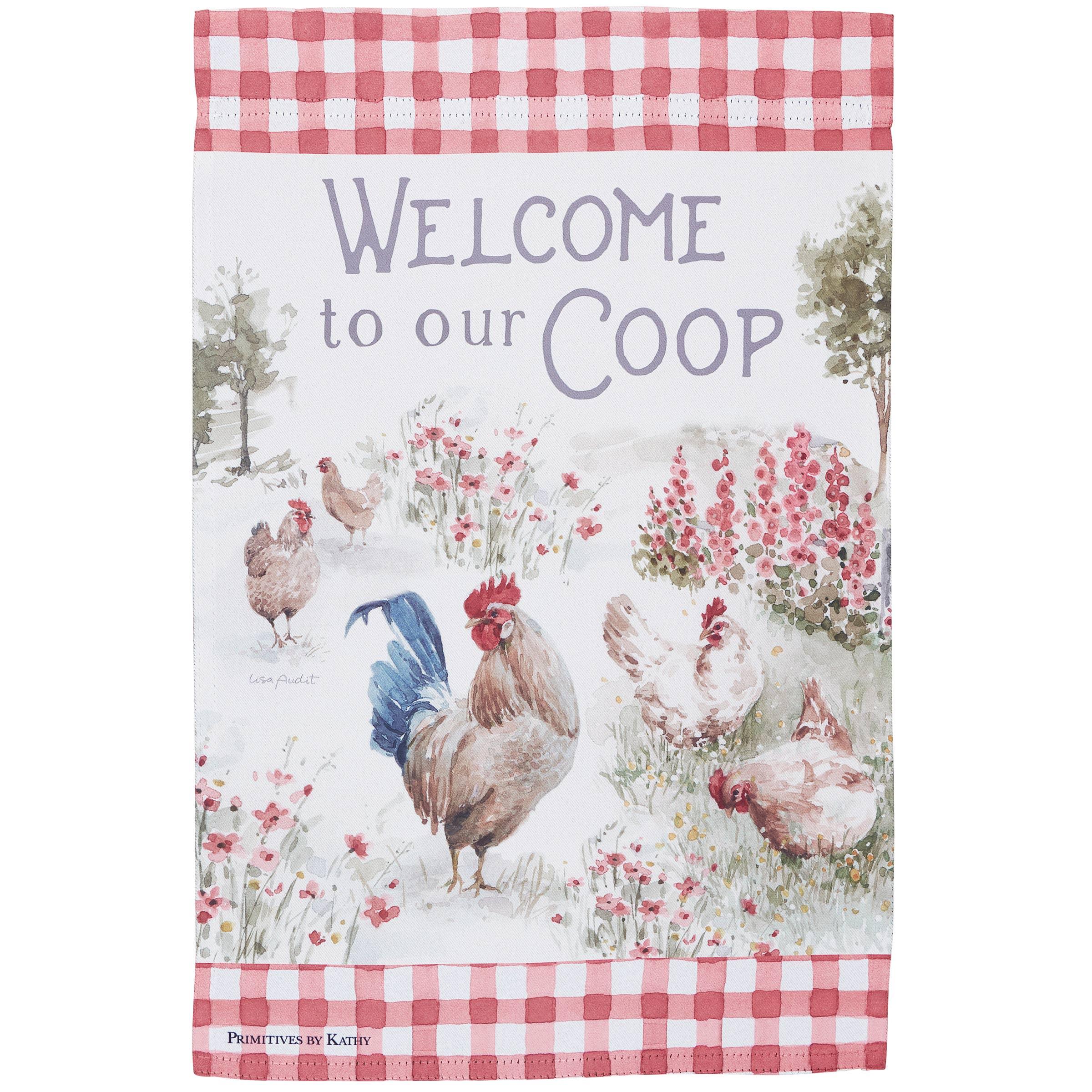 Welcome To Our Coop' Garden Flag - Image 2