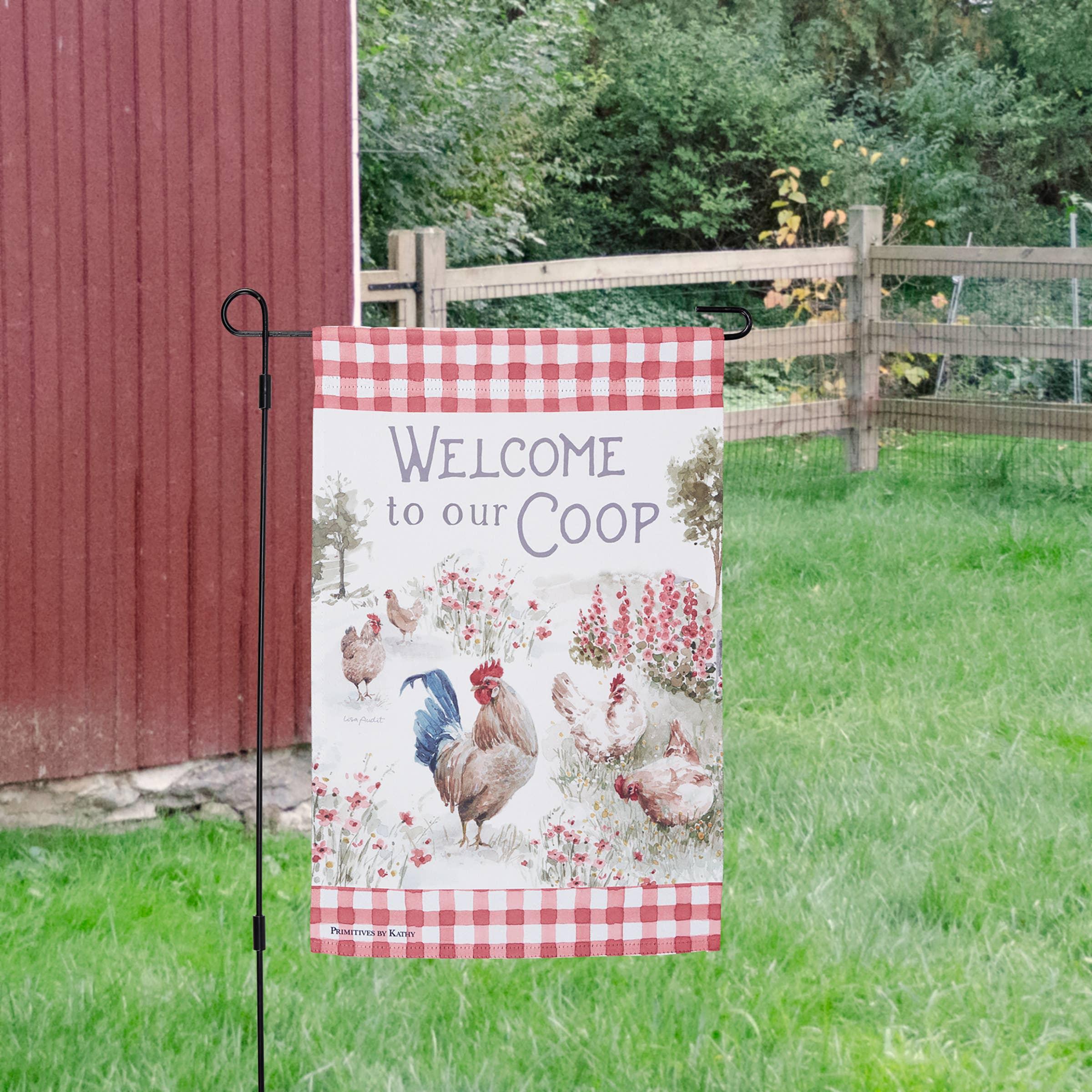 Welcome To Our Coop' Garden Flag - Image 3