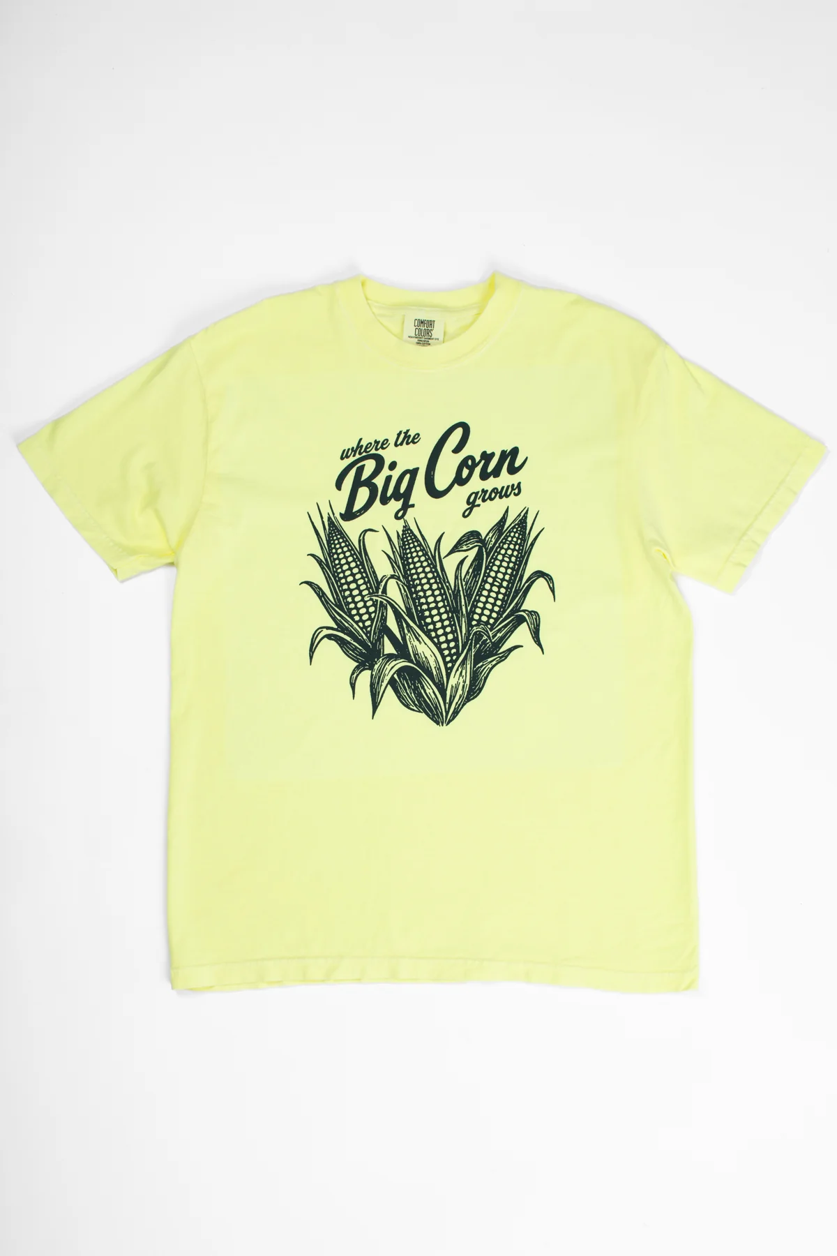Where the Big Corn Grows' Neon Yellow Tee - Image 4