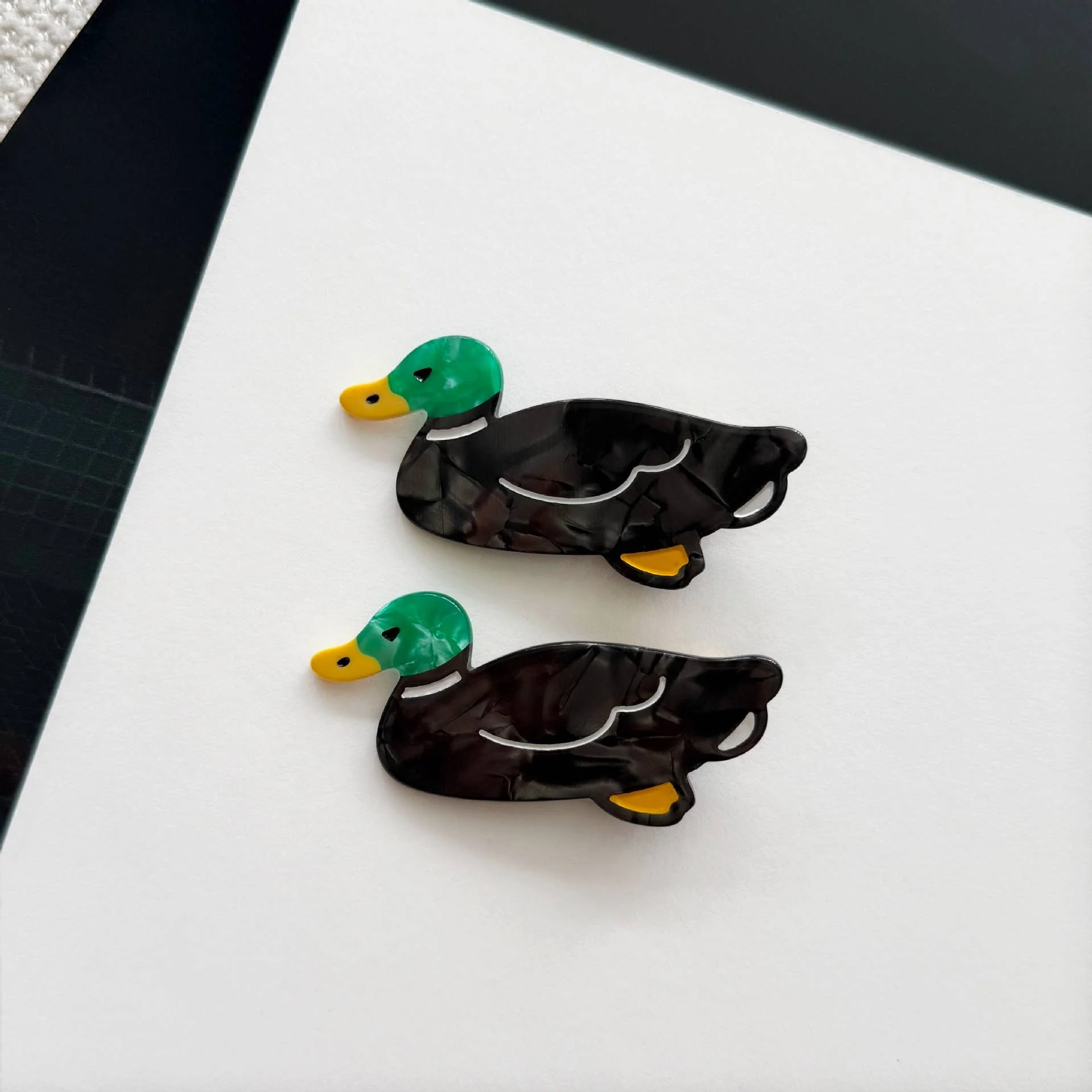 Whimsical Duck Alligator Hair Clips - Image 2