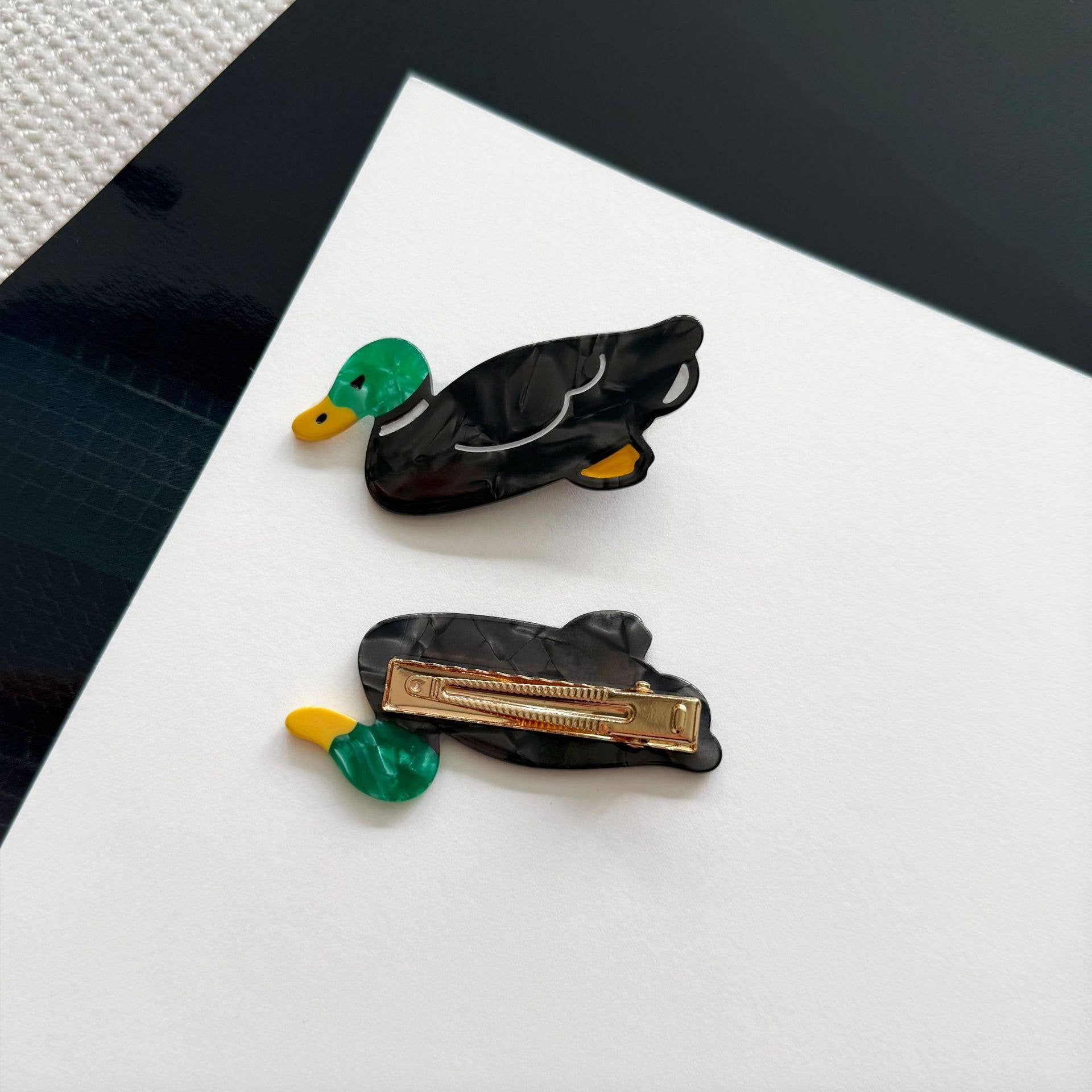 Whimsical Duck Alligator Hair Clips - Image 4